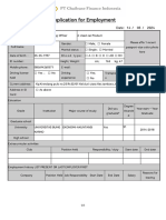 Application Form For Employment