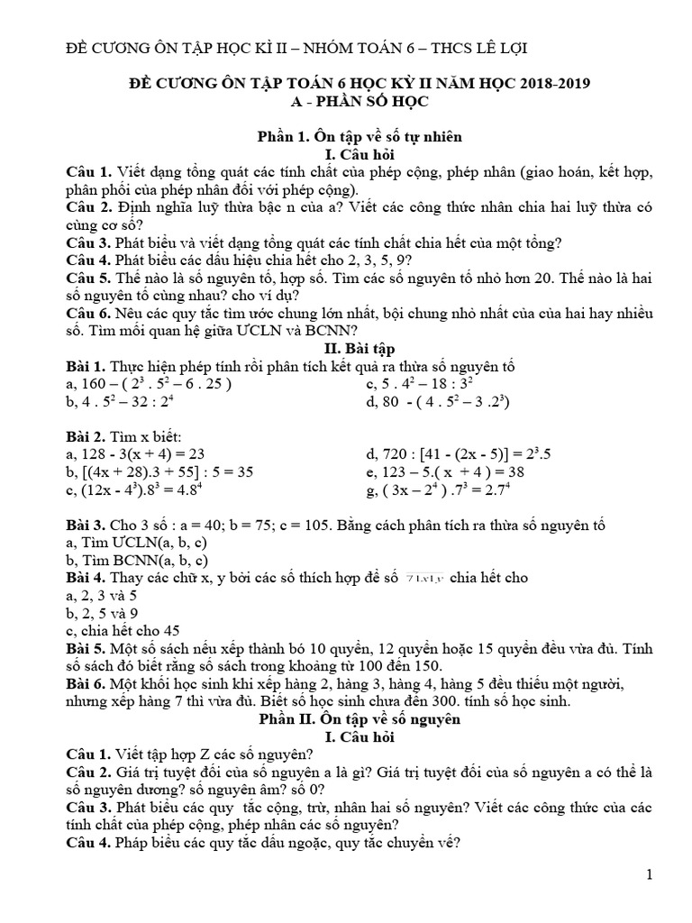 De cuong on tap hk2 toan 6 2019 pdf