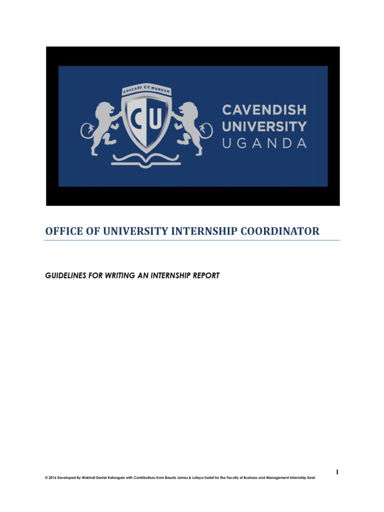 Guidelines for writing an internship report download free pdf
