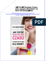 PDF of Jak Zostac Pania Swojego Czasu Zarzadzanie Czasem Dla Kobiet 1St Edition Ola Budzynska Full Chapter Ebook