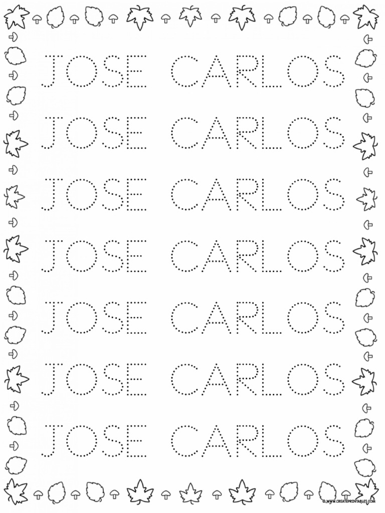 Seasonal Name Tracing Practice Free Printables