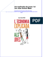 Download pdf of L Economia Explicada Als Joves 1St Edition Joan Antoni Mele full chapter ebook 