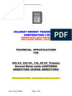 04 Specification of LA 400 220 132 and 66kV Polymer Housed LA R1 Sept 19