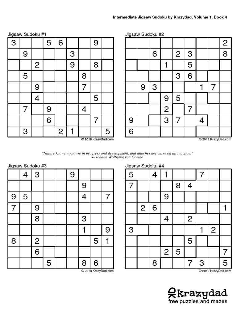 Jigsaw sudoku 1 jigsaw sudoku 2 pdf