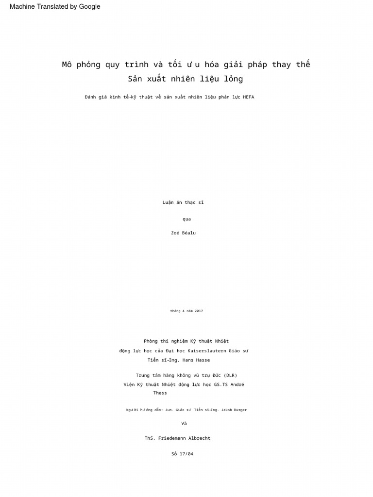 Process simulation and optimization of alternative pdf