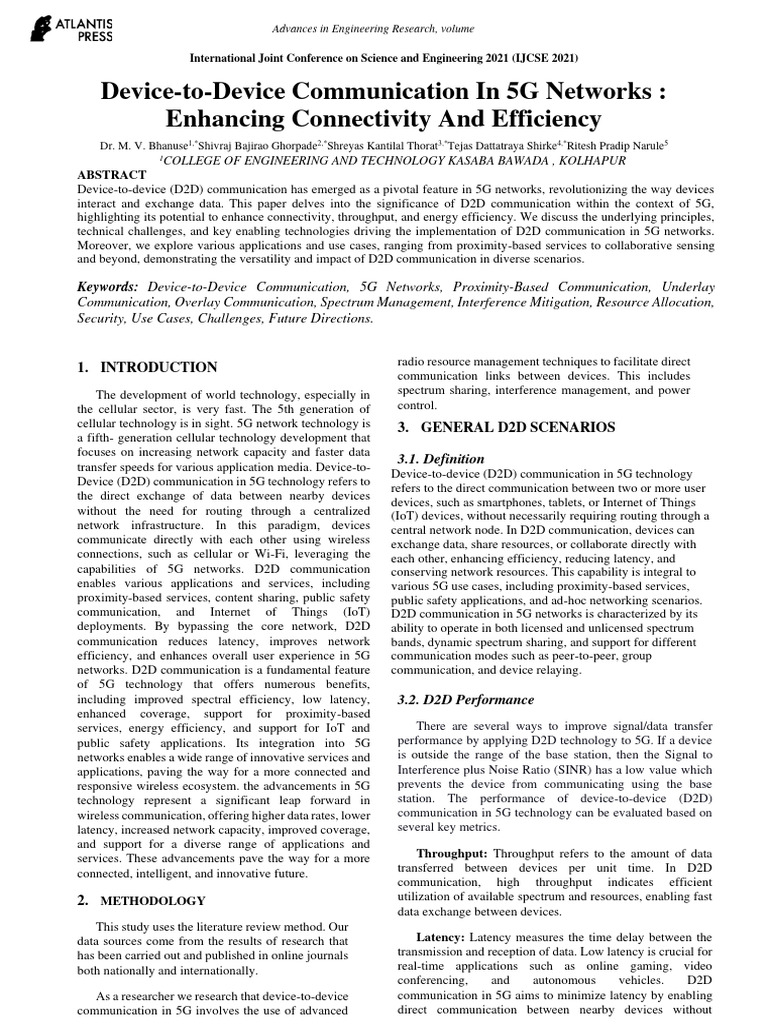 Device To Device Communication | PDF | Computer Network ...