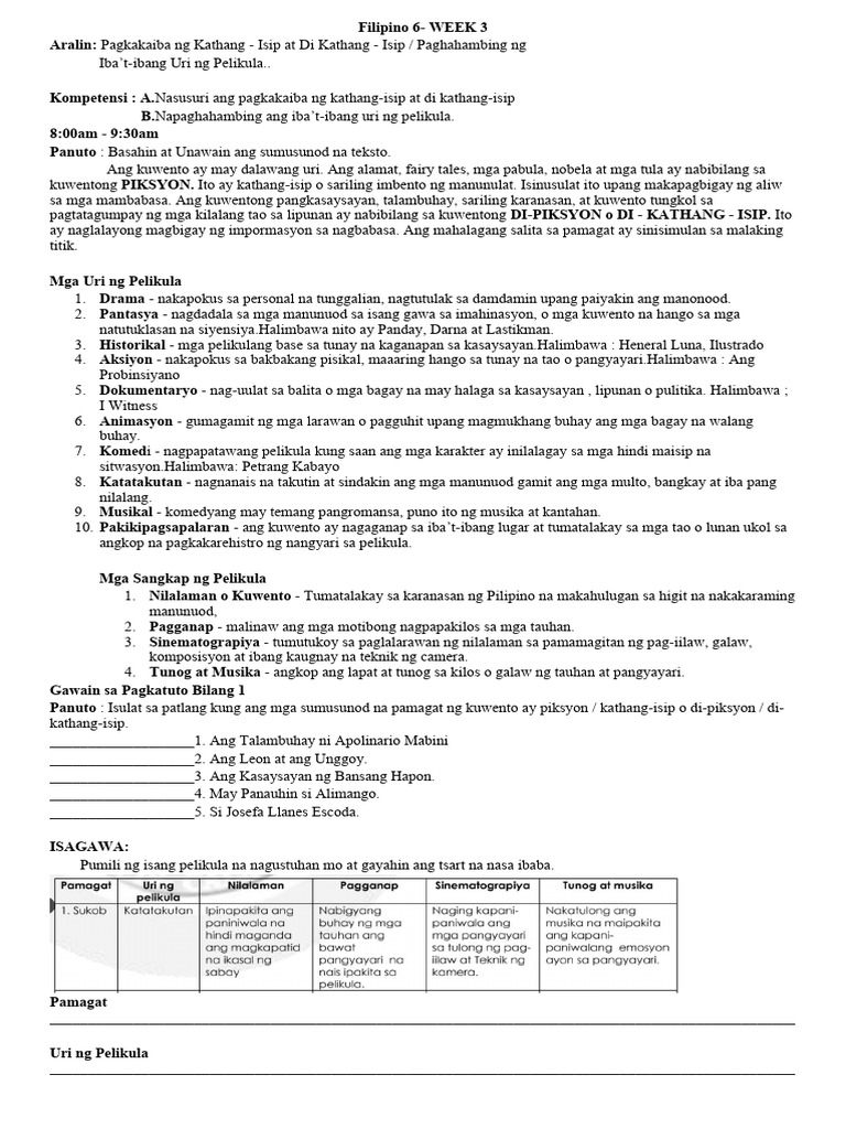 Filipino 6 - LAS | PDF