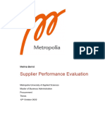 Supplier Performance Evaluation