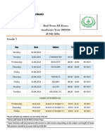 EOT 3 Exam Schedule.