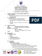 Semi Detailed LP - Descriptive and Normative Statements