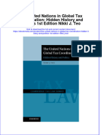 Full Ebook of The United Nations in Global Tax Coordination Hidden History and Politics 1St Edition Nikki J Teo Online PDF All Chapter
