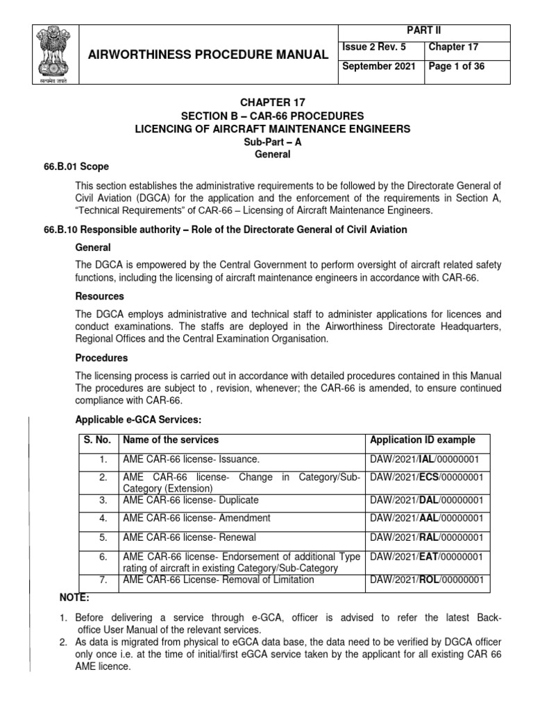 AME Licensing Procedures Under CAR-66 | PDF | License | Engineer