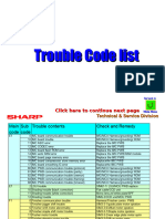 Trouble Code List Sharp Codes