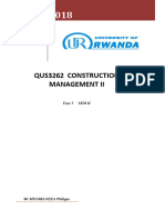 Construction Management - II - QUS32
