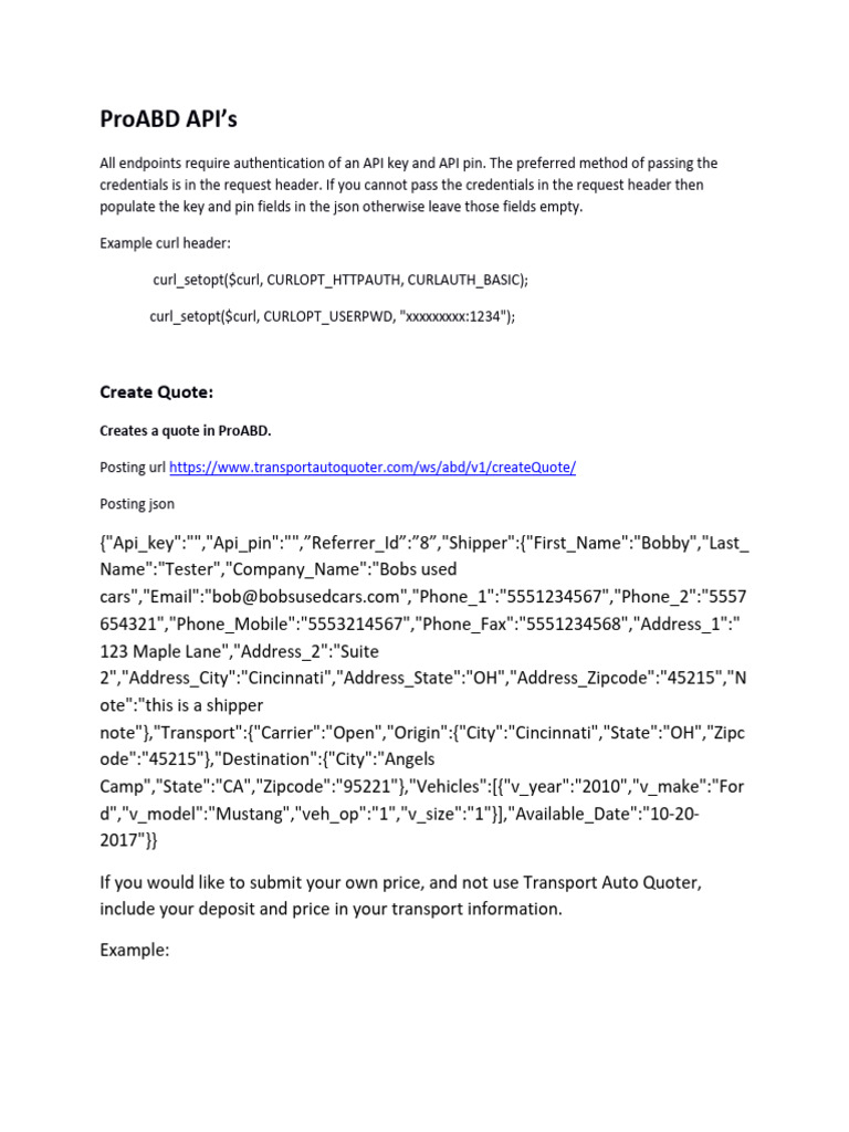 ProABD API Authentication & Endpoints | PDF | Ford F Series | Vehicle ...