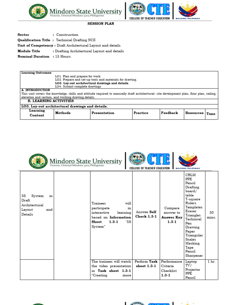 Session Plan | PDF | Drawing | Pencil