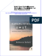 PDF of Karanliktaki Umut Anlatilmayan Hikayeler Muhtesem Olasiliklar 1St Edition Rebecca Solnit Full Chapter Ebook