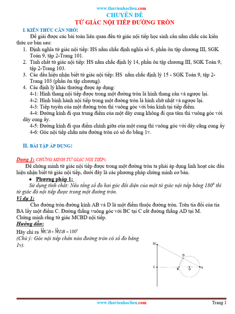 Chuyen de Tu Giac Noi Tiep Duong Tron | PDF
