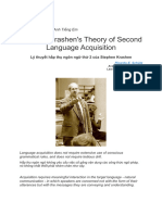 Stephen Krashen Theory of Second Language Acquision