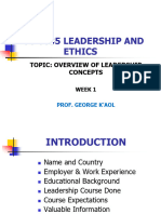 BUS 6035 WK1 - Overview of Leadership and Management