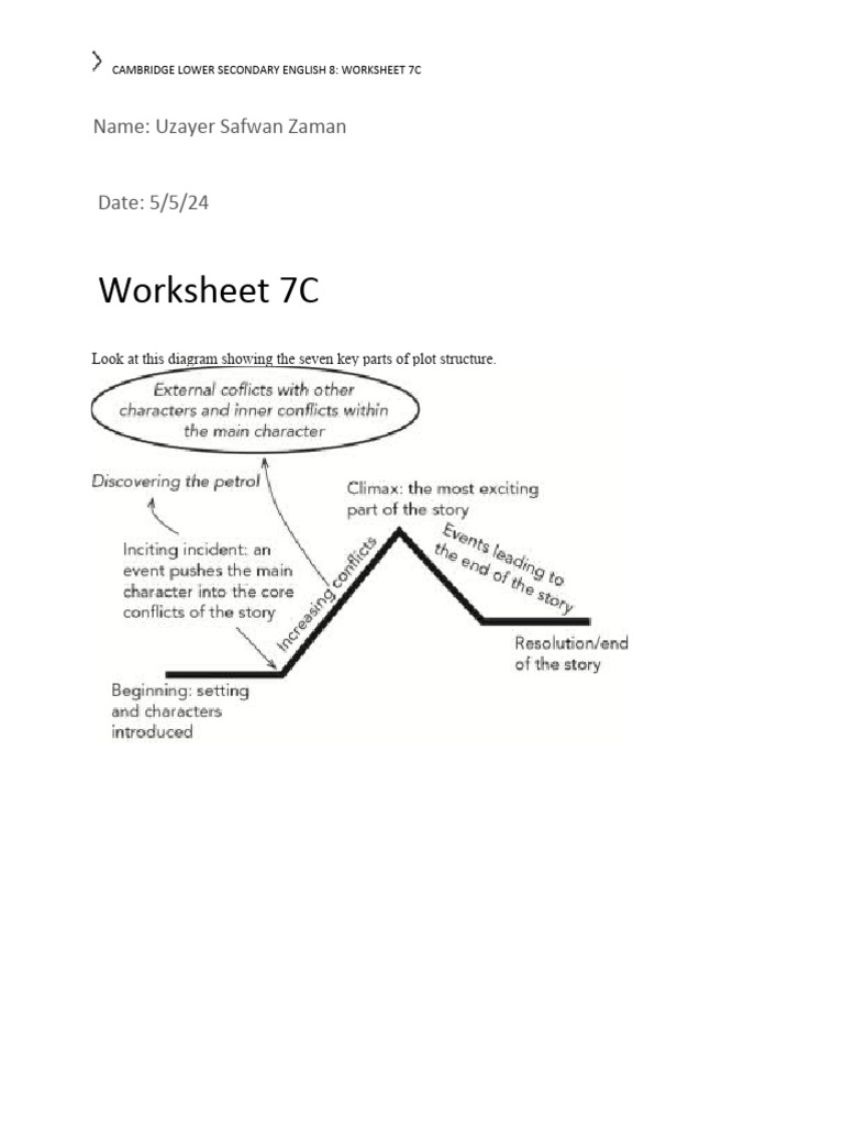 LS English 8 Worksheet 7C | PDF