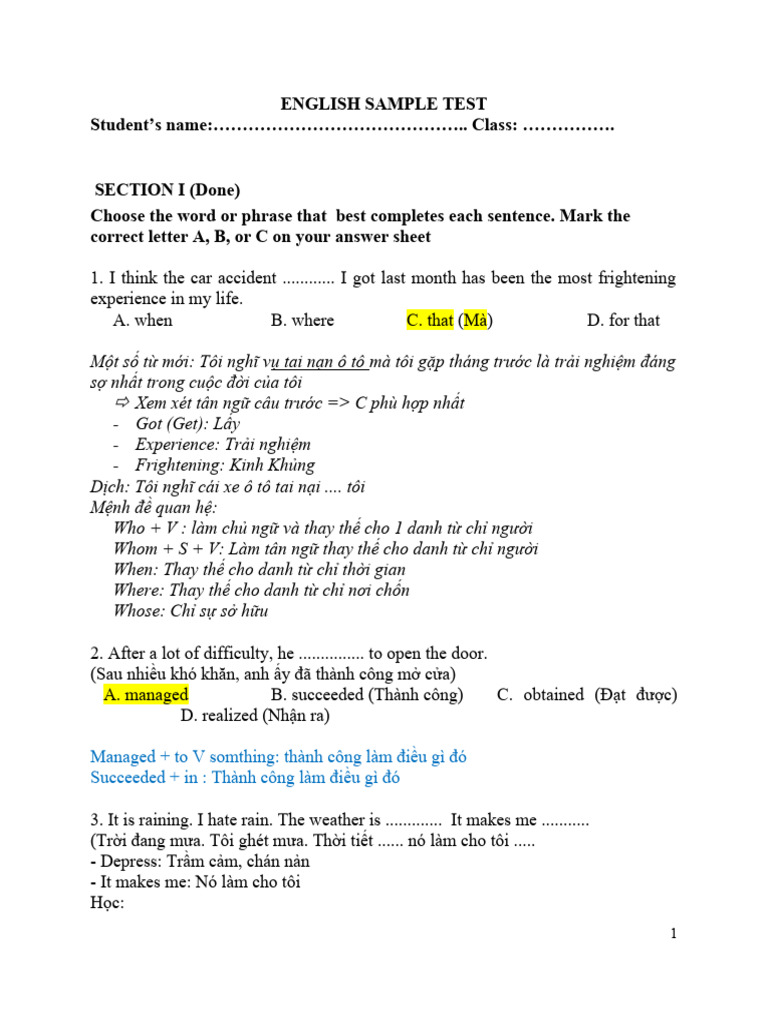 Test HK2 | PDF