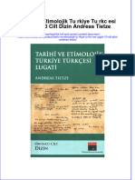 Download pdf of Tarihi Ve Etimolojik Tu Rkiye Tu Rkc Esi Lugati 10 Cilt Dizin Andreas Tietze full chapter ebook 