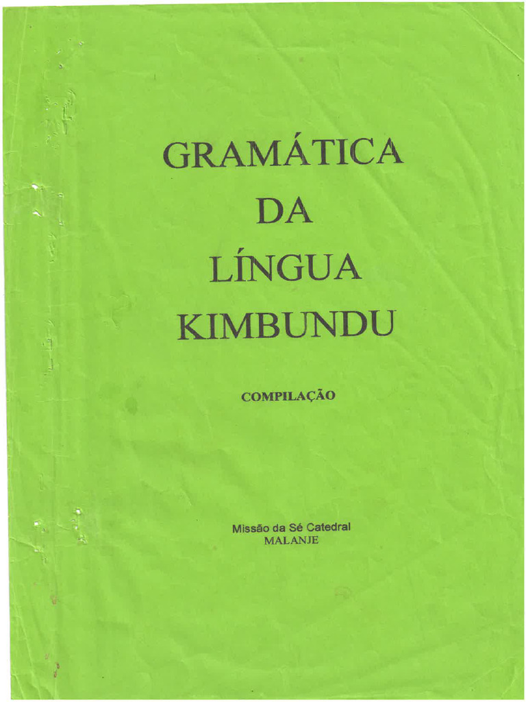 76-Gramática da língua Kimbundu | PDF