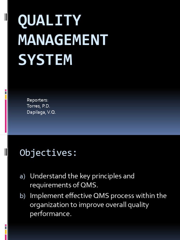 Quality Management System Overview | PDF | Quality Management System ...