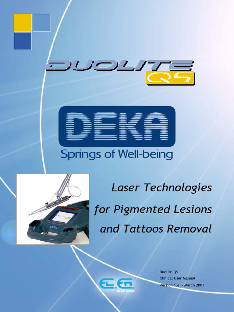 Duolite QS - Clinical User Manual v.1.6 | PDF | Tattoo | Scar