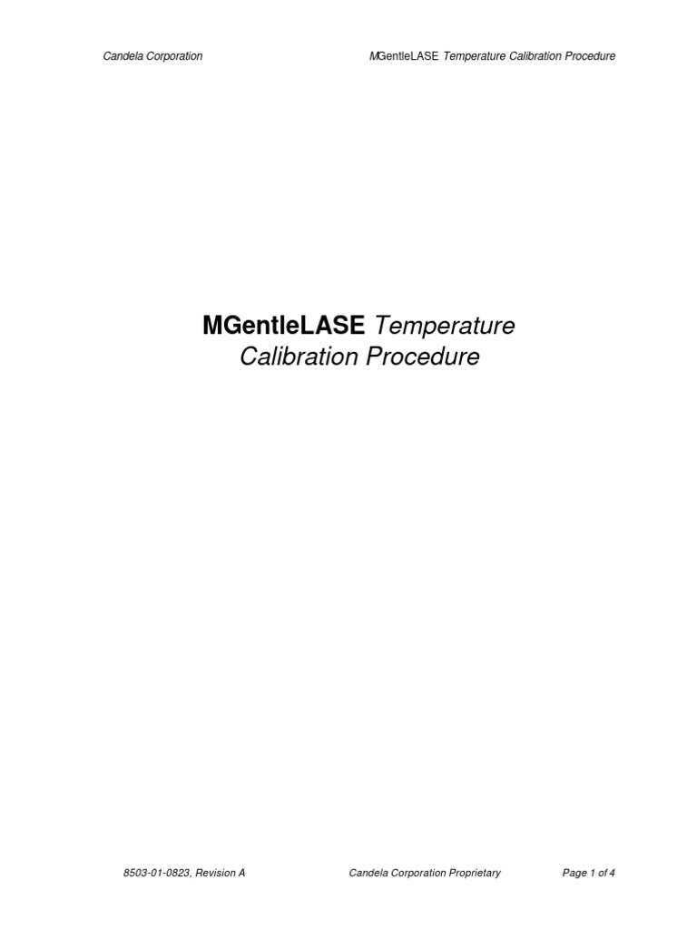 MGentleLASE Temperature Calibration Procedure Download Free PDF