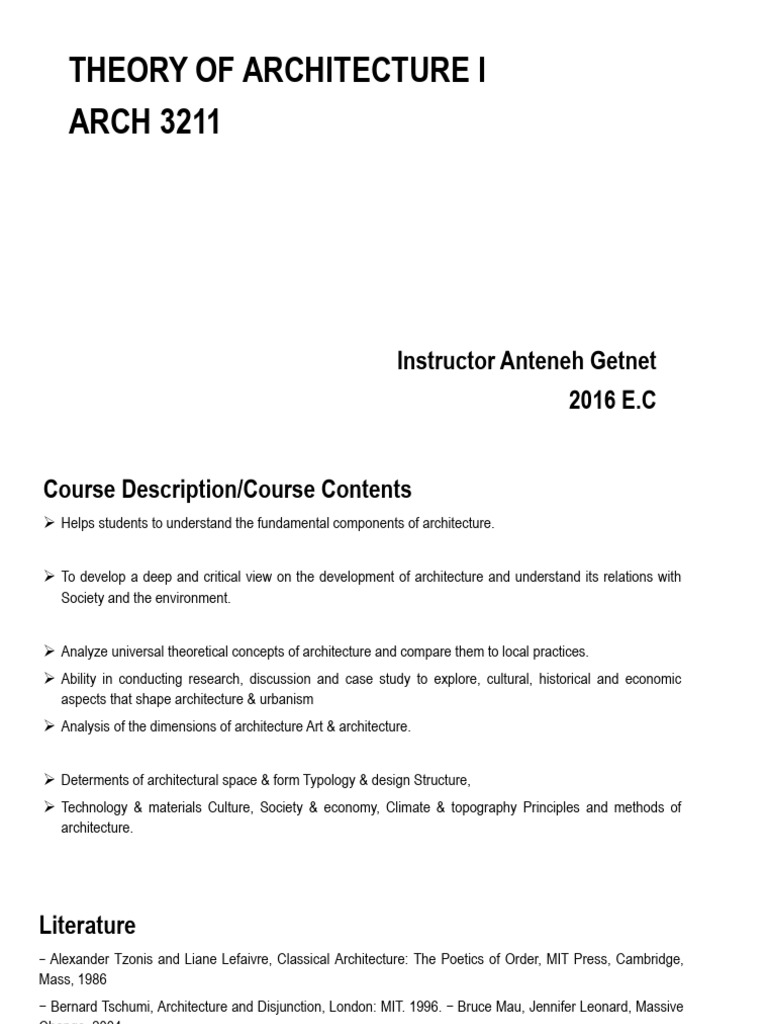 Fundamentals of Architectural Theory | PDF | Space | Composition ...
