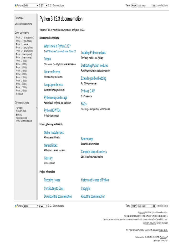 Docs python pdf python programming language documentation