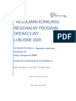 Czystopis Regulamin Konkursu Rplb 06 05 00-Iz 00-08-k02-19 - Subregion Zielonogorski- 2019