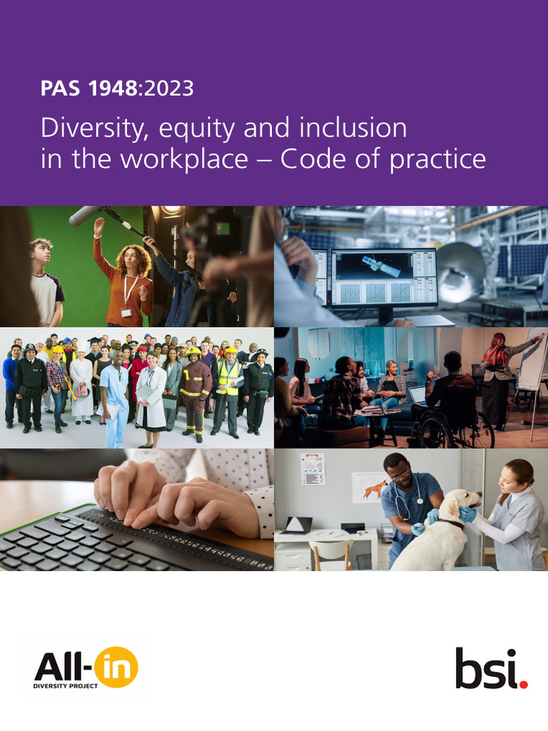 PAS 1948 - 2023 Diversity, Equity and Inclusion in The Workplace - Code ...