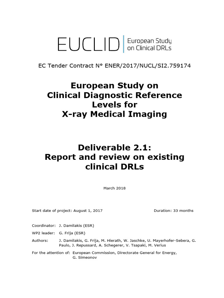 Clinical DRLs for X-ray Imaging | PDF | Percutaneous Coronary ...