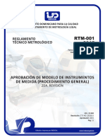 RTM Aprobacion de Modelo de Instrumetros de Medida 2da Revision