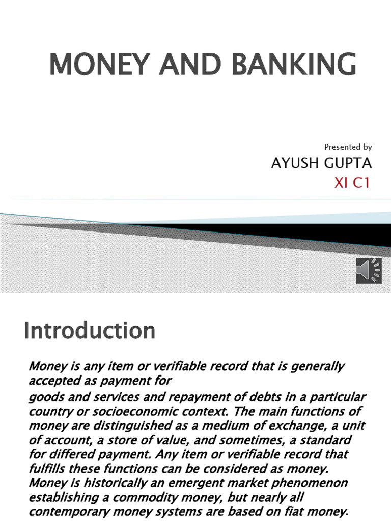 Introduction to Money and Banking | PDF | Reserve Bank Of India | Money