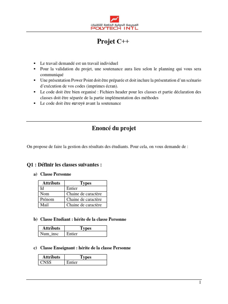 Gestion des résultats étudiants en C++ | PDF | Informatique ...