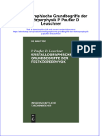 PDF of Kristallographische Grundbegriffe Der Festkorperphysik P Paufler D Leuschner Full Chapter Ebook