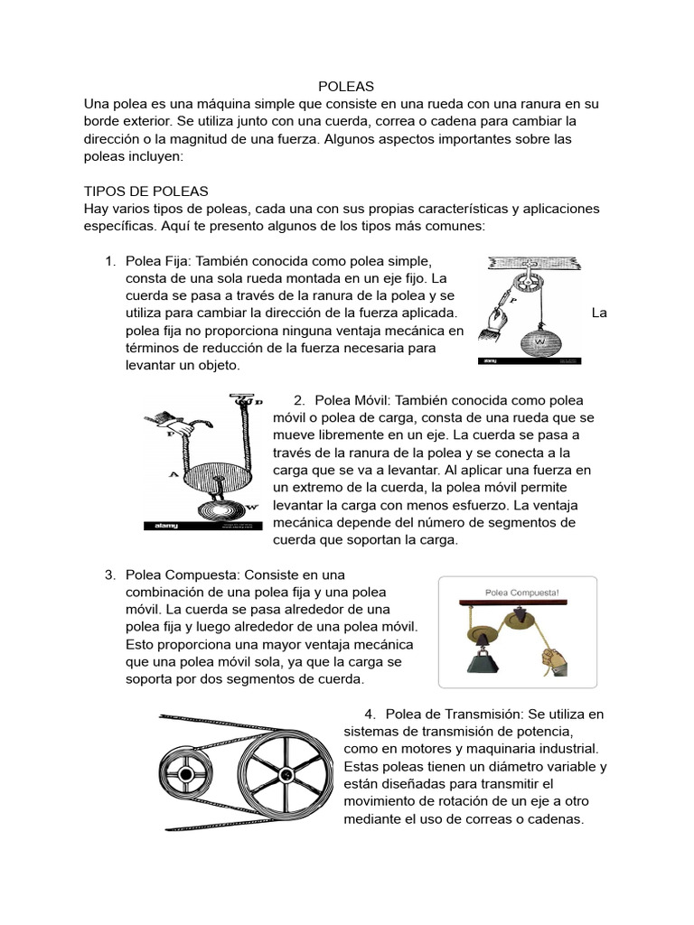 Poleas Y Tension Descargar Gratis Pdf Esfuerzo De Torsión Rotación