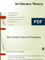Lecture 18 Feminist Literary Theory
