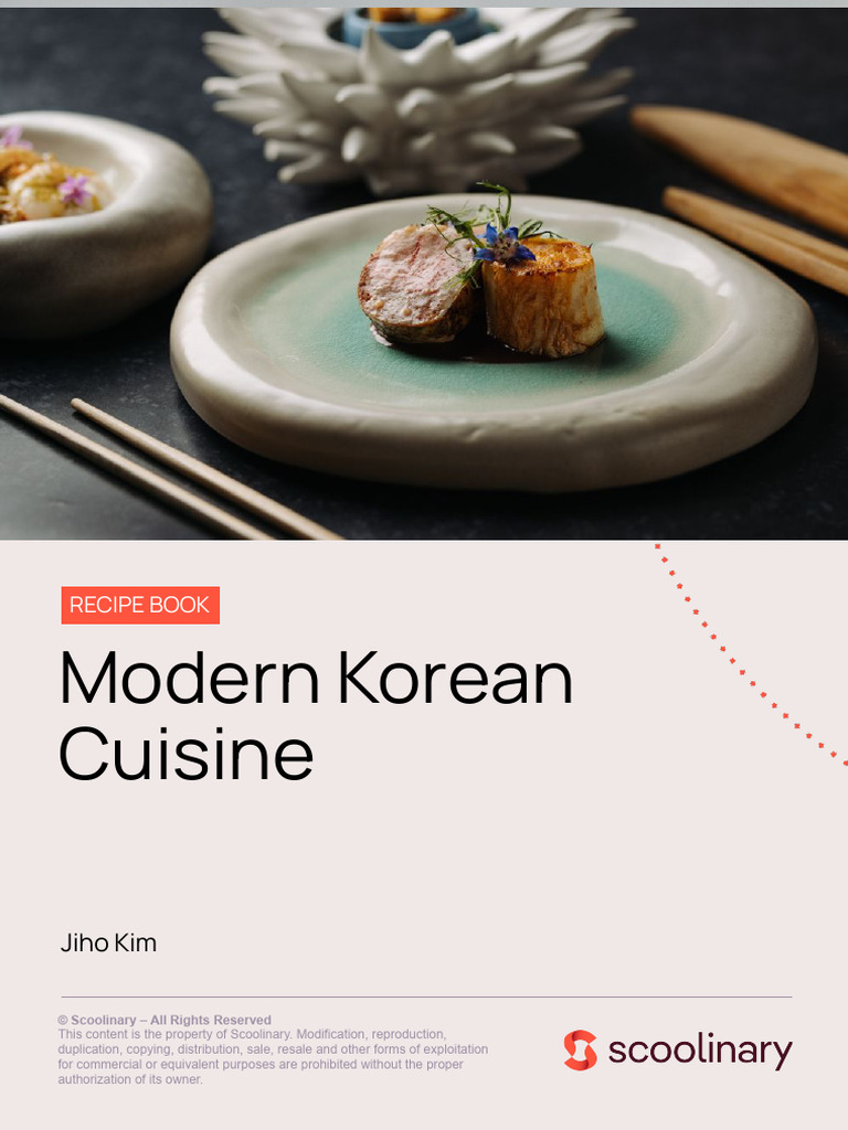 Modern Korean Cuisine Recipe Book | PDF | Sauce | Korean Cuisine