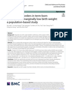 Psychiatric Disorders in Term-Born Children With Marginally Low Birth Weight: A Population-Based Study