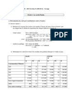 2D2 - DST Gestion #1 (08/10/11) - Corrigé: A-Détermination Des Coûts Par La Méthode Des Centres D'analyse