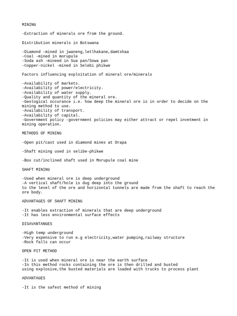 Mining Pdf Mining Coal Mining