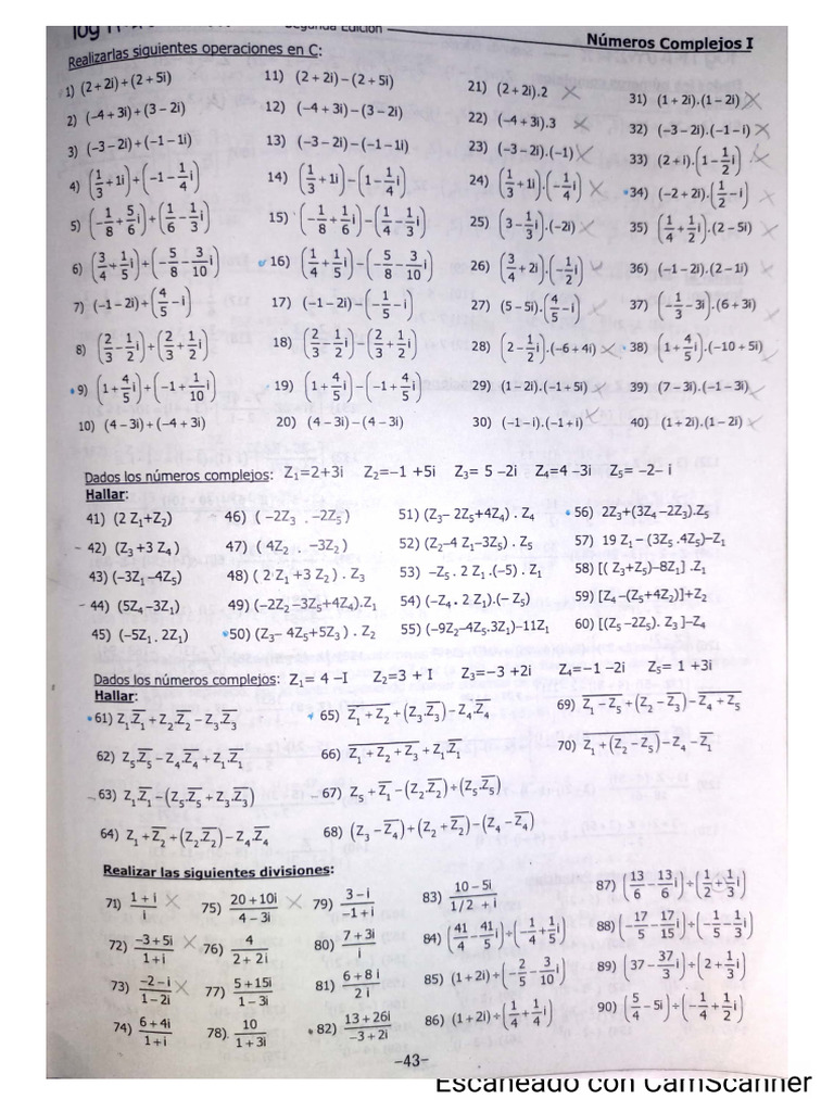 Números Complejos Pdf