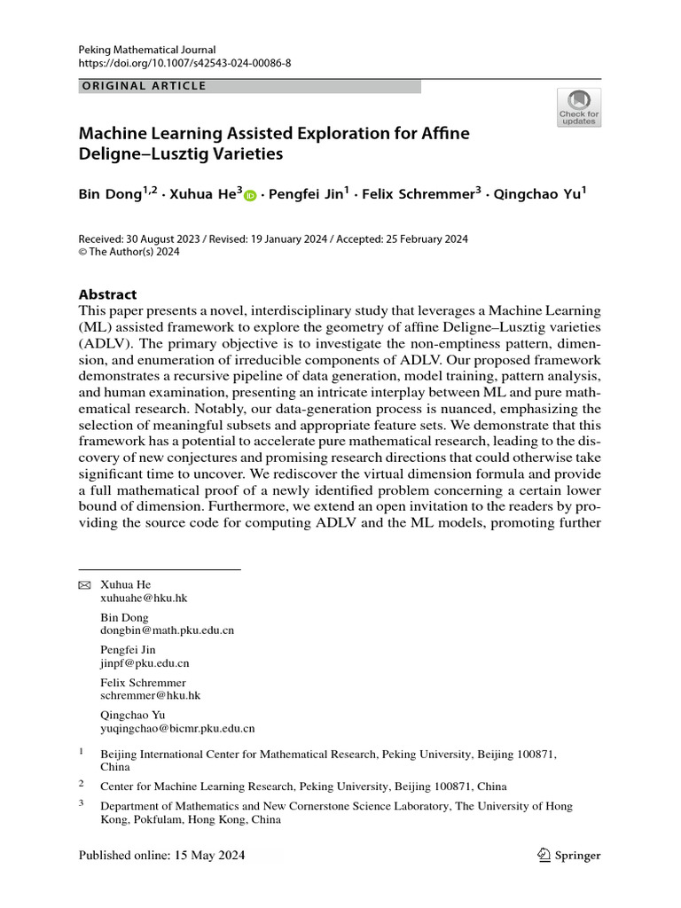 ML Framework for Affine Varieties Exploration | PDF | Support Vector ...