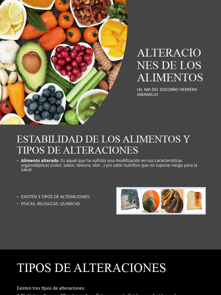 Unidad 4 Alteracion de Los Alimentospptx | PDF | Alimentos | Lípido