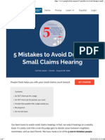 5 Mistakes To Avoid During A Small Claims Hearing